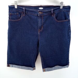 Old Navy Rinse Bermuda Shorts Spring 2019 Collection 14 Cotton Blend Dark Wash